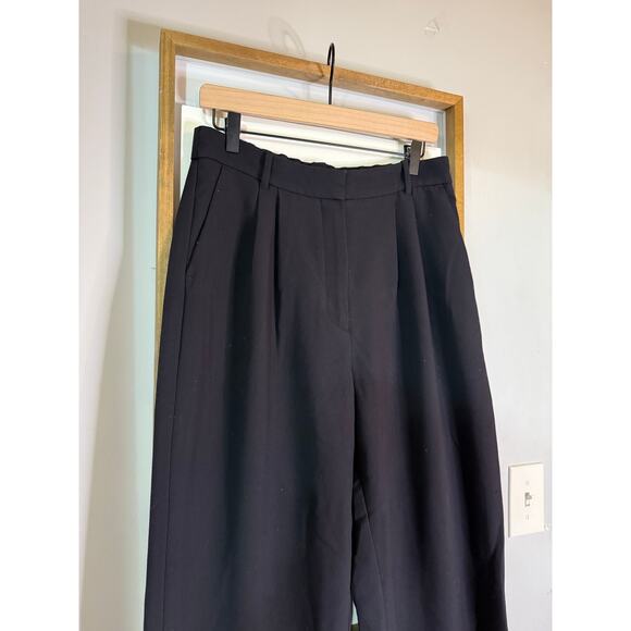 Abercrombie and Fitch A&F Sloane Tailored Wide Leg Pant in black size 12L/ 31 - Picture 4 of 11